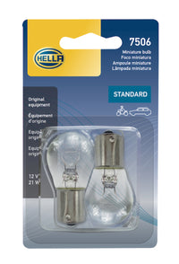 Thumbnail for Hella Bulb 7506 12V 21W Ba15S S8 (2)