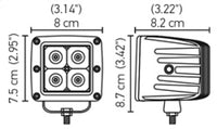 Thumbnail for Hella HVF Cube 4 LED Off Road Kit - 3.1in 12W Flood Beam