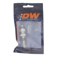 Thumbnail for DeatschWerks 6AN Male Flare to Straight 3/8in Single Hose Barb - Anodized DW Titanium