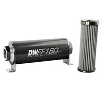 Thumbnail for DeatschWerks Stainless Steel 10AN 100 Micron Universal Inline Fuel Filter Housing Kit (160mm)