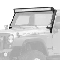 Thumbnail for Go Rhino 07-18 Jeep Wrangler JK WLF Windshield Light Mount Frame - 50in Light Bar