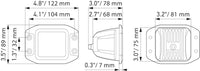 Thumbnail for Hella Universal Black Magic 3.2in L.E.D. Cube Kit - Flood Beam (Flush Mount)
