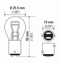 Thumbnail for Hella Bulb 7528 12V 21/5W Bay15D S8 Sb