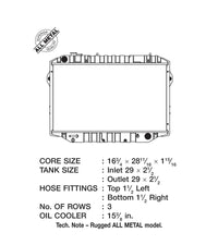 Thumbnail for CSF 88-91 Toyota Landcruiser 3 Row All Metal Radiator