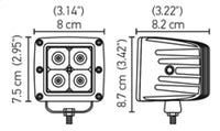Thumbnail for Hella HVF Cube 4 LED Off Road Kit - 3.1in 12W Spot Beam