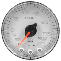 Thumbnail for Autometer Spek-Pro Gauge Vac/Boost 2 1/16in 30Inhg-30psi Stepper Motor W/Peak & WarnSilver/Chrome