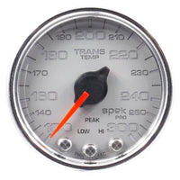 Thumbnail for Autometer Spek-Pro Gauge Trans Temp 2 1/16in 300f Stepper Motor W/Peak & Warn Slvr/Chrm