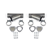 Thumbnail for Granatelli 4.0in Aluminized Mild Steel Manual Dual Exhaust Cutout w/Slip Fit & Band Clamps
