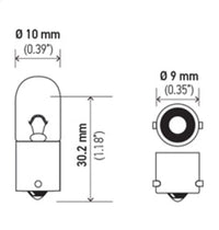 Thumbnail for Hella Bulb 1893 12V 5W BA9s T3.25