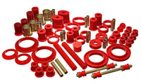 Thumbnail for Energy Suspension 85-93 Ford Mustang Red Hyper-flex Master Bushing Set