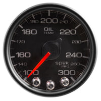 Thumbnail for Autometer Spek-Pro Gauge Oil Temp 2 1/16in 300f Stepper Motor W/Peak & Warn Blk/Blk