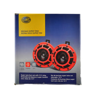 Thumbnail for Hella Supertone Horn Kit 12V 300/500HZ Red (003399803 = 003399801)