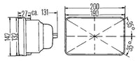 Thumbnail for Hella Vision Hlmp Kit 190X132Mm H4 12V (Qty 2) (Legal in US for MOTORCYLCES ONLY)