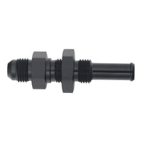 Thumbnail for DeatschWerks 6AN Male Flare to Straight 3/8in Single Hose Barb - Anodized Matte Black