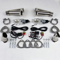 Thumbnail for Granatelli 4.0in Stainless Steel Electronic Dual Exhaust Cutout