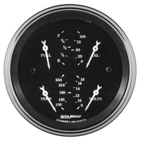 Thumbnail for Auto Meter Gauge Quad 3 3/8in 0E-90F Elec Old Tyme Black