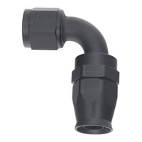 Thumbnail for DeatschWerks 10AN Female Swivel 90-Degree Hose End PTFE (Incl Olive Insert) - Anodized Matte Black