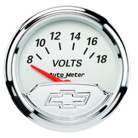 Thumbnail for Autometer Chevy Vintage 2in 8-18 Volts Short Sweep Electronic Voltmeter Gauge