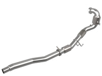 Thumbnail for aFe Power Twisted Steel Down Pipe 3in 304 Stainless Steel w/ Cat 15-18 VW Golf R MKVII L4-2.0L (t)