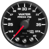 Thumbnail for Autometer Spek-Pro - Nascar 2-1/16in Water Press 0- 40 psi Bfb