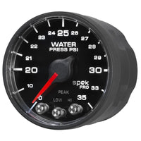 Thumbnail for Autometer Spek-Pro - Nascar 2-1/16in Water Press 0- 35 psi Bfb Sp