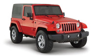 Thumbnail for Bushwacker 07-18 Jeep Wrangler Pocket Style Flares 2pc Fits 2-Door Sport Utility Only - Black