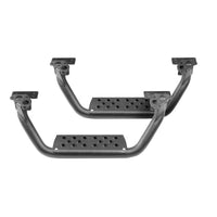Thumbnail for Go Rhino Dominator Extreme D6 SideSteps - Tex Blk - 4in Drop Down Steps (Pair)