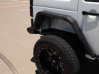 Thumbnail for Road Armor 07-18 Jeep Wrangler JK Stealth Front Fender Flare Body Armor w/LED DRL - Tex Blk