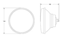 Thumbnail for Hella Vision Plus 5-3/4in Round Conversion H4 Headlamp High/Low Beam - Single Lamp
