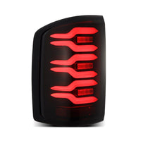 Thumbnail for AlphaRex 14-18 GMC Sierra 1500/2500HD/3500HD LUXX-Series LED Tail Lights Blk w/Actv Light & Seq. Sig
