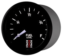 Thumbnail for Autometer Stack Instruments 52mm 0-280 Ohm Programmable Pro Stepper Motor Fuel Level Gauge - Black