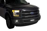 Thumbnail for Putco 15-17 Ford F-150 - SS Black Punch Design w/ 10in Luminix Light bar Bumper Grille Inserts
