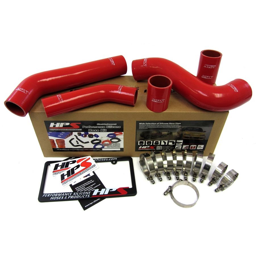 HPS Red Reinforced Silicone Intercooler Hose Kit for Mitsubishi Lancer EVO 10 X US-Spec