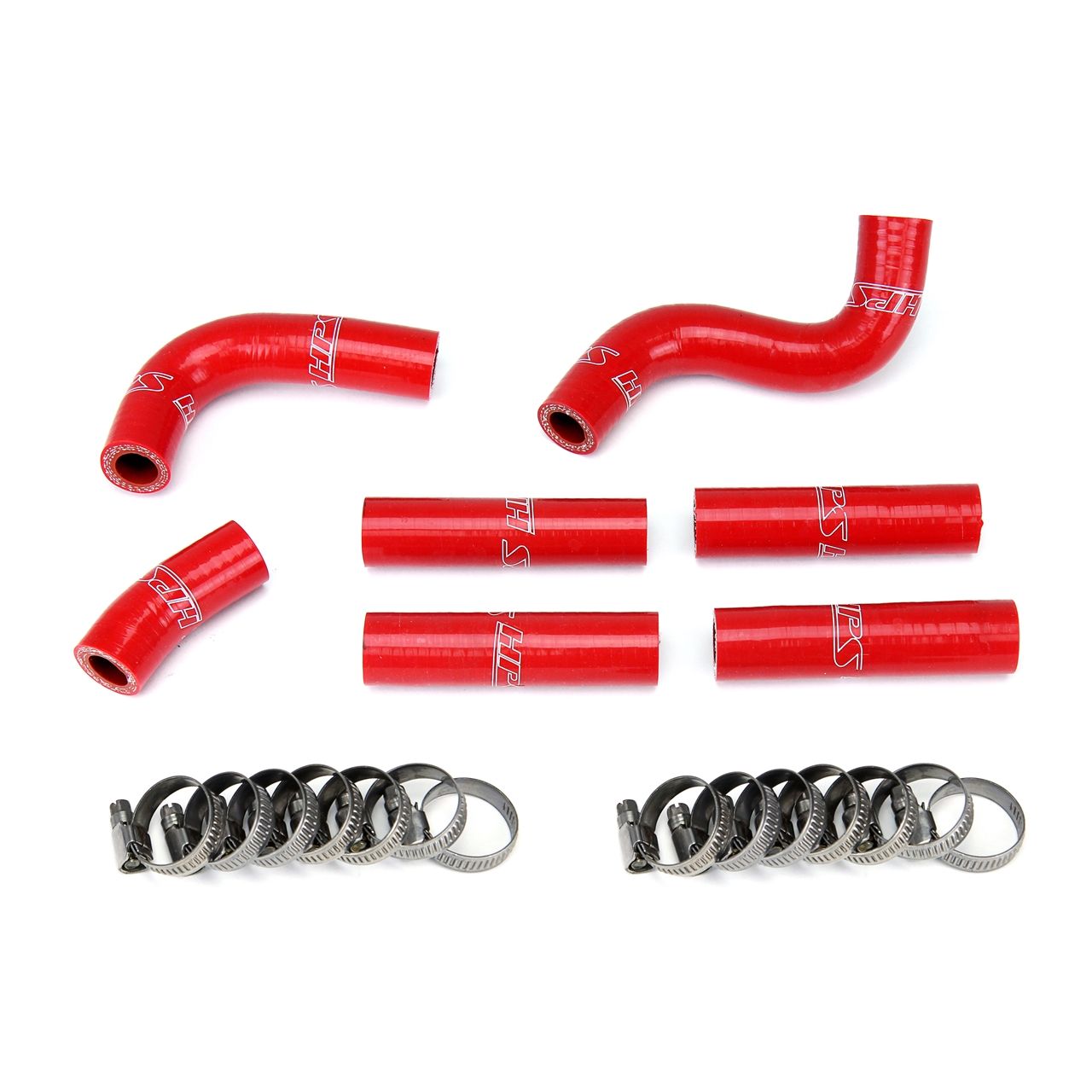 HPS Red Reinforced Silicone Complete Pesky Heater Hose Kit 1FZ-FE for Lexus 96-97 LX450 FJ80 4.5L I6 without rear heater