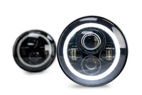 Thumbnail for DV8 Offroad 07-18 Jeep Wrangler JK LED Projector Headlights w/ Angel Eyes