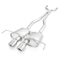 Thumbnail for Stainless Works 2009-15 Cadillac CTS-V Coupe 3in Catback System X-Pipe S-Tube Mufflers 4in Tips