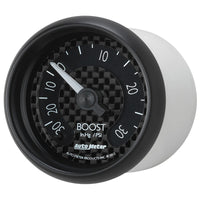 Thumbnail for Autometer GT Series 52mm Mechanical 30 In Hg/30 psi Vacuum/Boost Gauge