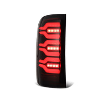 Thumbnail for AlphaRex 14-18 GMC Sierra 1500/2500HD/3500HD LUXX-Series LED Tail Lights Blk w/Actv Light & Seq. Sig