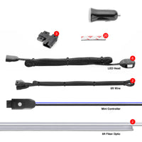 Thumbnail for XK Glow Fiber Optic Roll 6pc LED Head XKchrome Controlled Fiber Optic LED Accent Light Kit 2pc 6ft