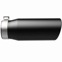 Thumbnail for MagnaFlow Tip Stainless Black Coated Single Double Round Single Outlet 5in Dia 4in Inlet 13in L