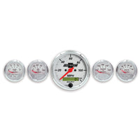 Thumbnail for Autometer Arctic White GM 5 Pc Kit Box w/ Elec Speedo, Elec Oil Press, Water Temp, Volt, Fuel Level