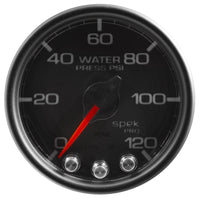 Thumbnail for Autometer Spek-Pro Gauge Water Press 2 1/16in 120psi Stepper Motor W/Peak & Warn Blk/Blk