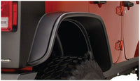 Thumbnail for Bushwacker 07-18 Jeep Wrangler Unlimited Flat Style Flares 2pc 4-Door Sport Utility Only - Black