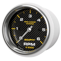 Thumbnail for Autometer Marine Carbon Fiber Ultra-Lite Gauge 3-3/8in Tachometer 6K RPM