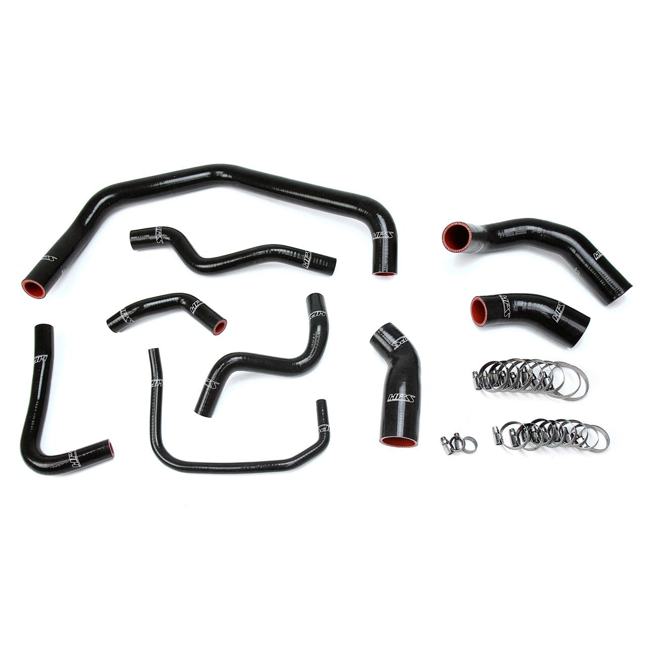 HPS Black Reinforced Silicone Radiator Hose Kit Coolant for Ford 03-04 Mustang SVT Cobra 4.6L V8 Supercharged
