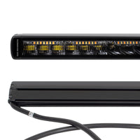 Thumbnail for Go Rhino Xplor Blackout Combo Series Sgl Row LED Light Bar w/Amber (Side/Track Mount) 20.5in. - Blk
