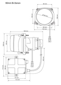 Thumbnail for Hella 90MM Bi-Xenon High/Low Beam Module Head Lamp