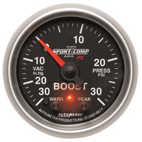 Thumbnail for Autometer Sport-Comp II 52mm 30 IN HG / 30 PSI Electronic Boost/Vacuum Gauge