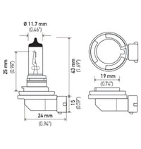 Thumbnail for Hella Bulb H11 12V 55W Pgj192 T4 +50
