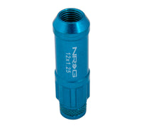 Thumbnail for NRG 700 Series M12 X 1.25 Steel Lug Nut w/Dust Cap Cover Set 21 Pc w/Locks & Lock Socket - Blue
